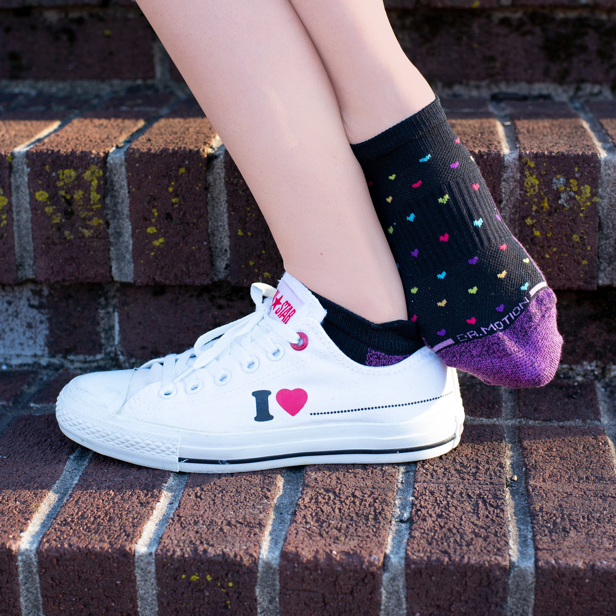 Dr. Motion Trusted | Hearts - Ankle Compression Socks For Women