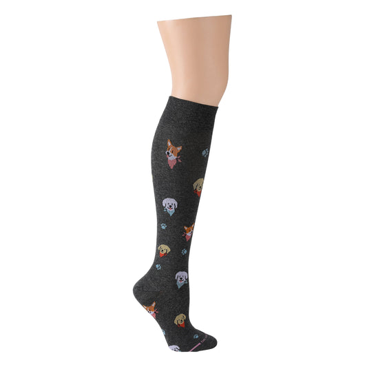 Dr. Motion Smart Buy | Bandana Dogs - Knee-High Compression Socks For Women