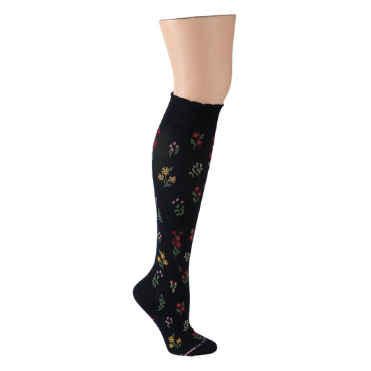 Dr. Motion Trusted | Multi Floral - Knee-High Compression Socks For Women
