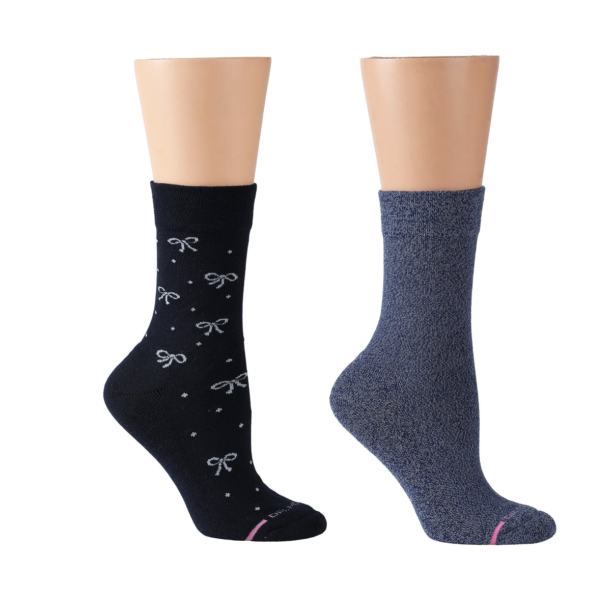 Dr. Motion Latest | Bows & Dots - Diabetic Half-Cushion Socks For Women