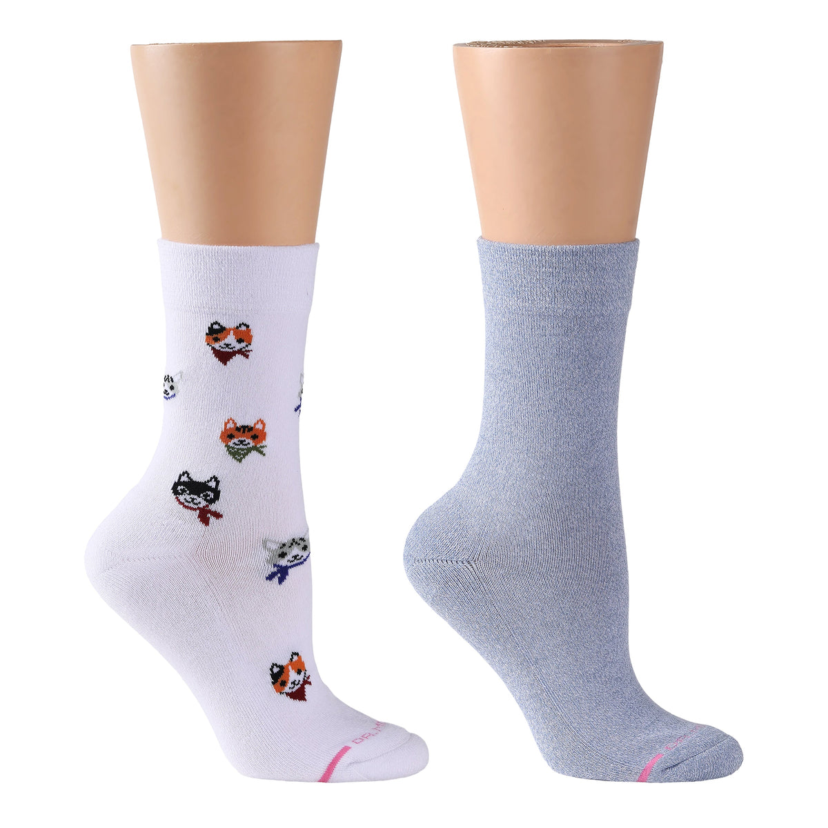 Dr. Motion Latest | Cat Bandana - Diabetic Half-Cushion Socks For Women