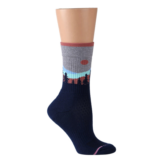 Dr. Motion Latest | Wood Scene - Compression Outdoor Medium Weight Crew For Women