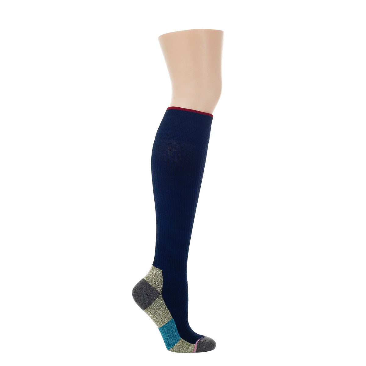 Dr. Motion Smart Buy | Color Block Cushion - Compression Outdoor Medium Weight Knee-High For Women