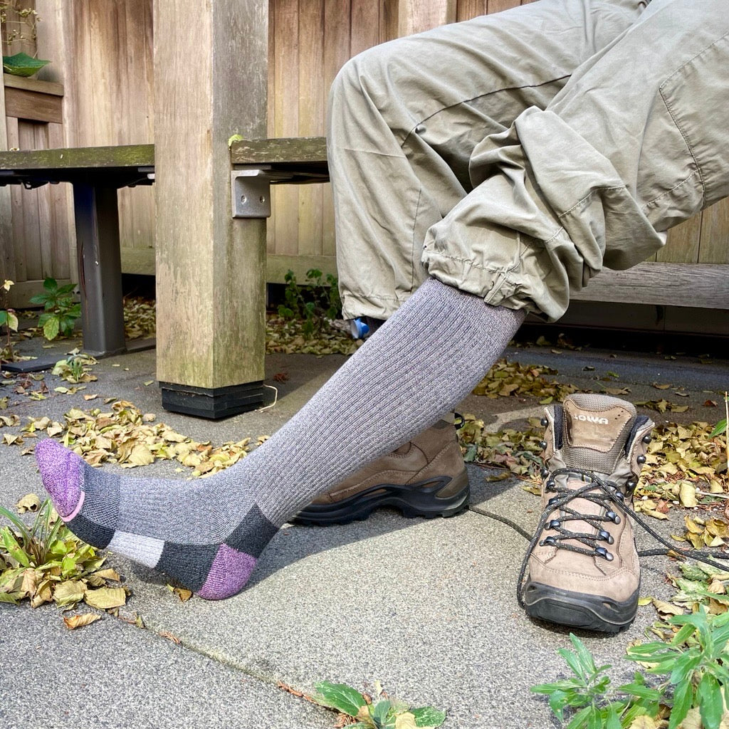 Dr. Motion Smart Buy | Color Block Cushion - Compression Outdoor Medium Weight Knee-High For Women