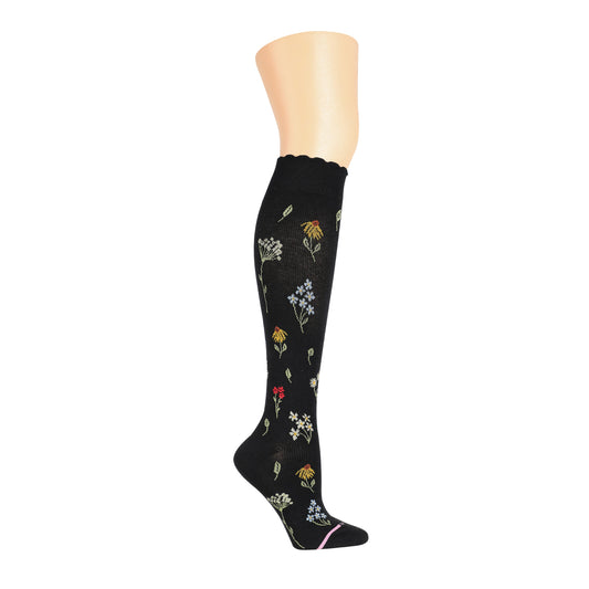 Dr. Motion Customer Favorite | Wildflowers - Knee-High Compression Socks For Women