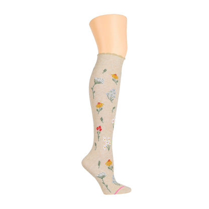 Dr. Motion Customer Favorite | Wildflowers - Knee-High Compression Socks For Women