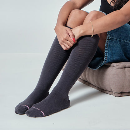 Dr. Motion Special Offer | Solid Cotton Blend - Knee-High Compression Socks For Women