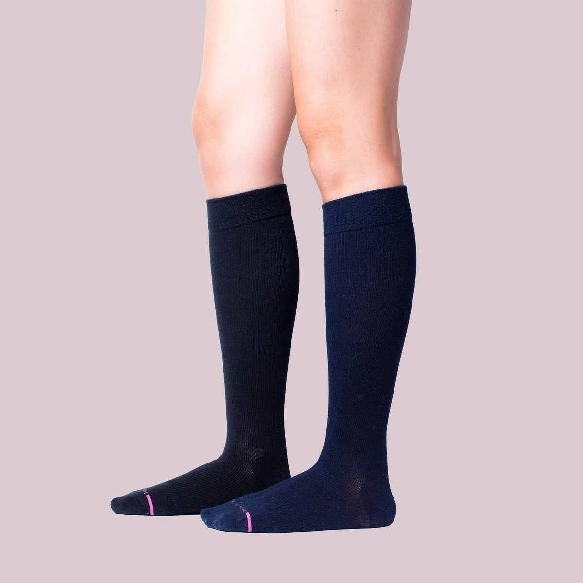 Dr. Motion Special Offer | Solid Cotton Blend - Knee-High Compression Socks For Women