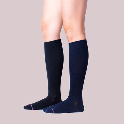 Dr. Motion Special Offer | Solid Cotton Blend - Knee-High Compression Socks For Women