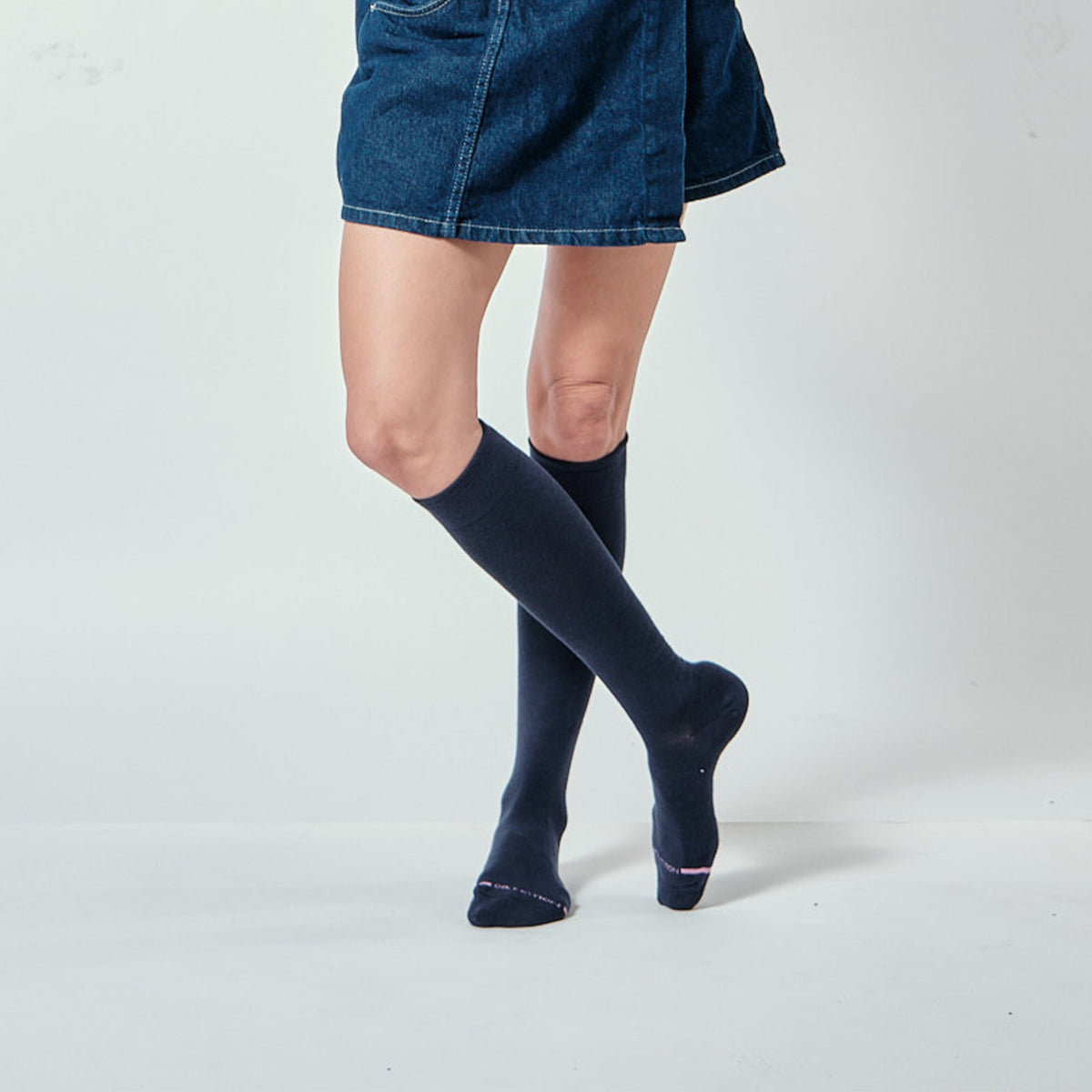 Dr. Motion Special Offer | Solid Cotton Blend - Knee-High Compression Socks For Women