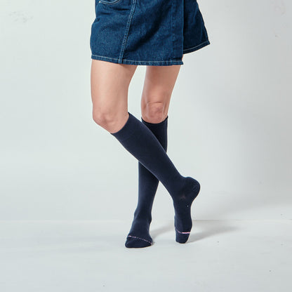 Dr. Motion Special Offer | Solid Cotton Blend - Knee-High Compression Socks For Women