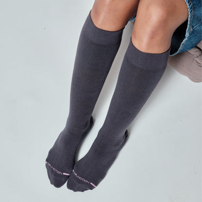Dr. Motion Special Offer | Solid Cotton Blend - Knee-High Compression Socks For Women