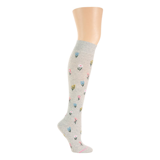 Dr. Motion Premium | Fancy Floral - Knee-High Compression Socks For Women