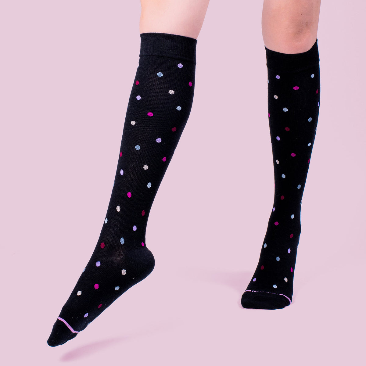 Dr. Motion Deals | Dancing Dots - Knee-High Compression Socks For Women