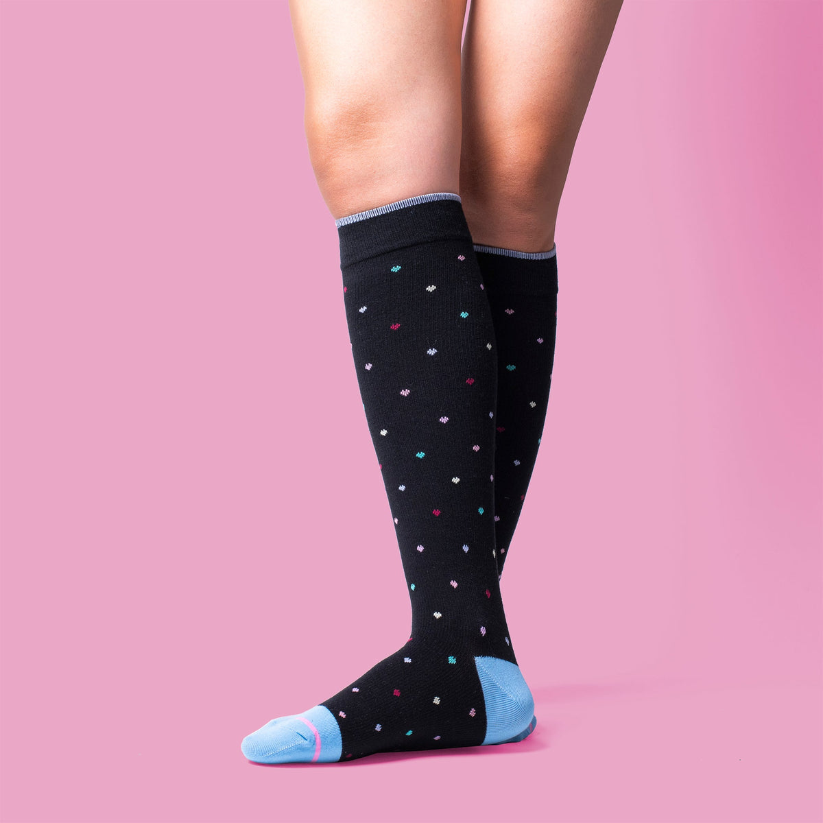 Dr. Motion Quality | Mini Hearts - Knee-High Compression Socks For Women