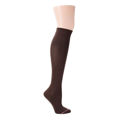 Dr. Motion Essential | Solid Microfiber Nylon - Knee-High Compression Socks For Women