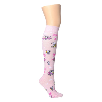 Dr. Motion Quality | Snoopy Beach - Knee-High Compression Socks For Women