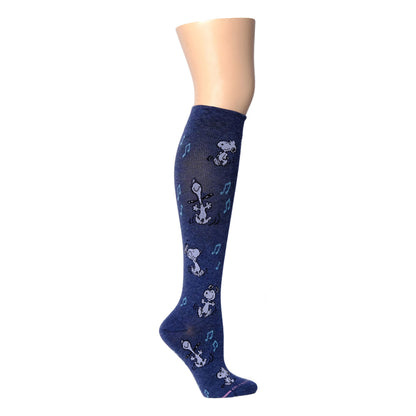 Dr. Motion Exclusive | Dancing Snoopy - Knee-High Compression Socks For Women