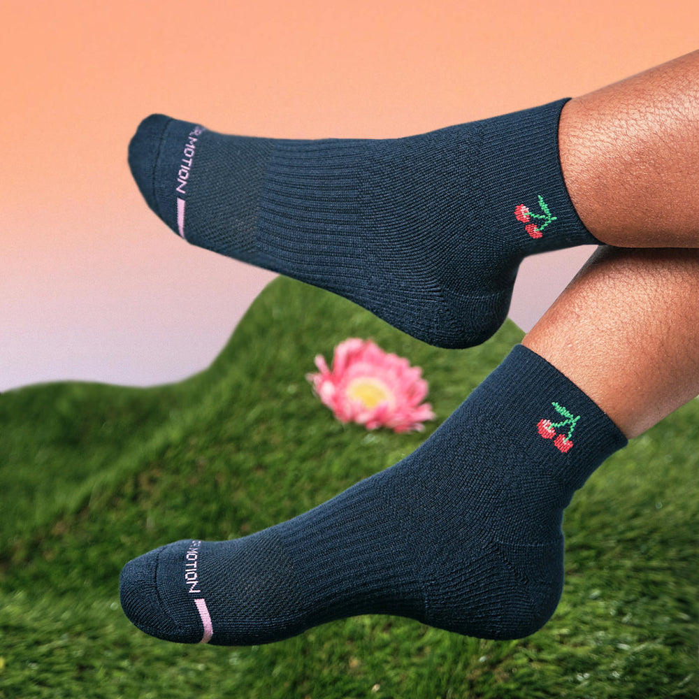 Dr. Motion Smart Buy | Cherry - Quarter Compression Socks For Women