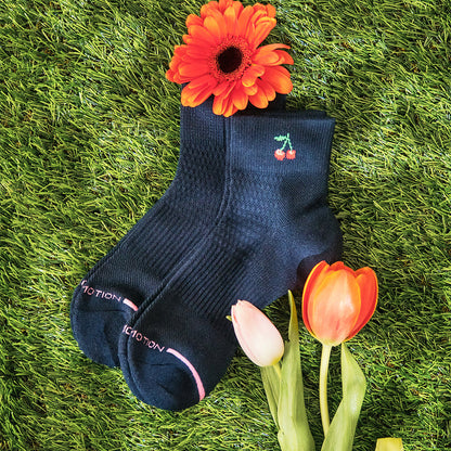 Dr. Motion Smart Buy | Cherry - Quarter Compression Socks For Women