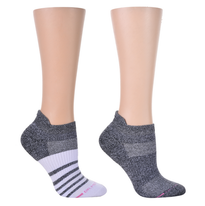 Dr. Motion Signature | Contrast Stripe - Ankle Compression Socks For Women