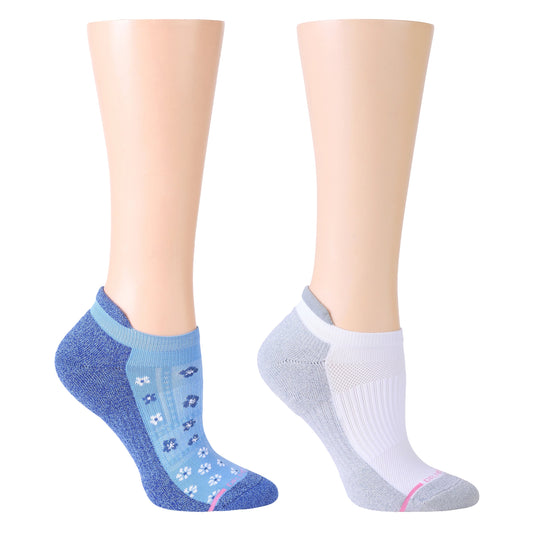 Dr. Motion Recommended | Floral Patchwork - Ankle Compression Socks For Women