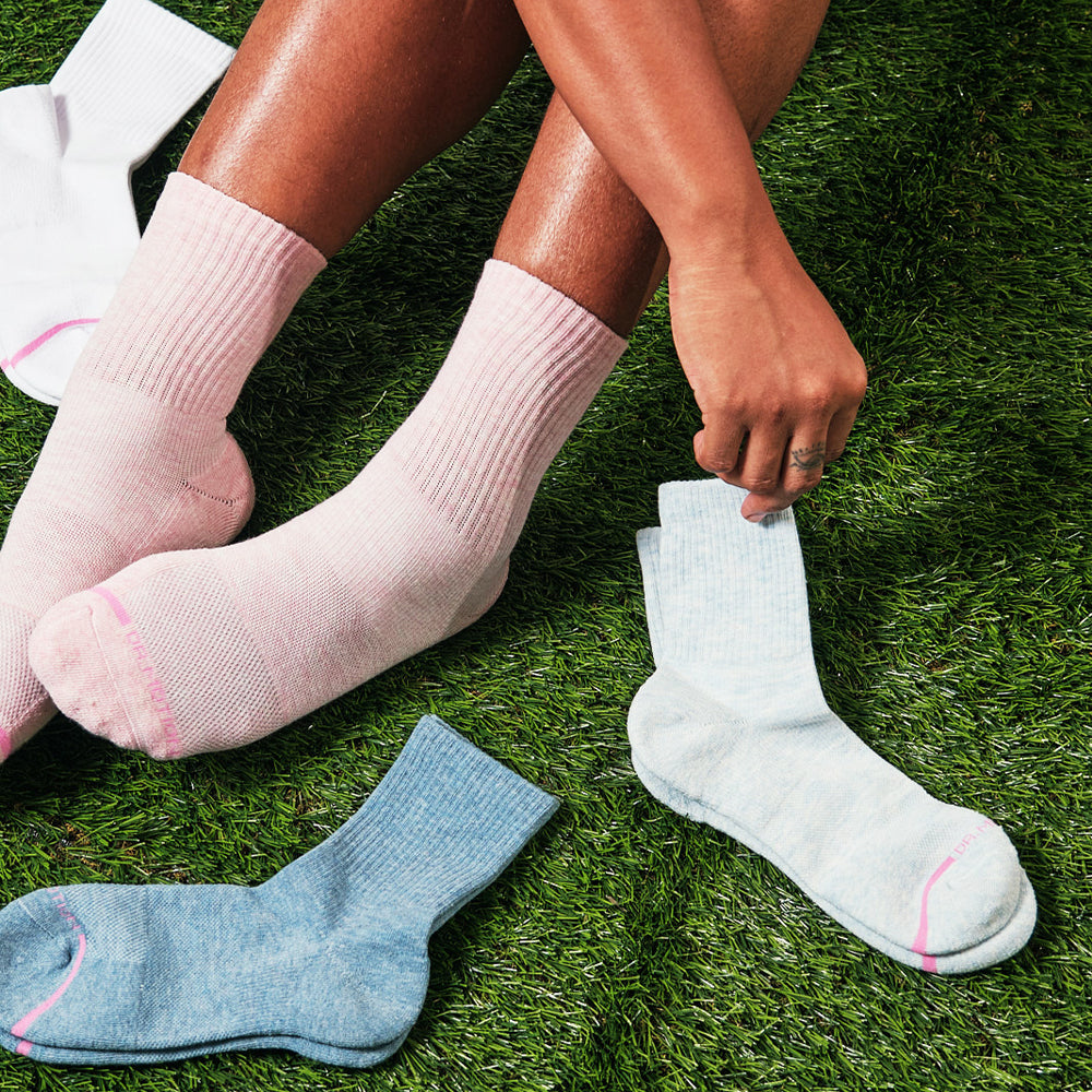 Dr. Motion Discount | Ribbed - Mid-Crew Compression Socks For Women