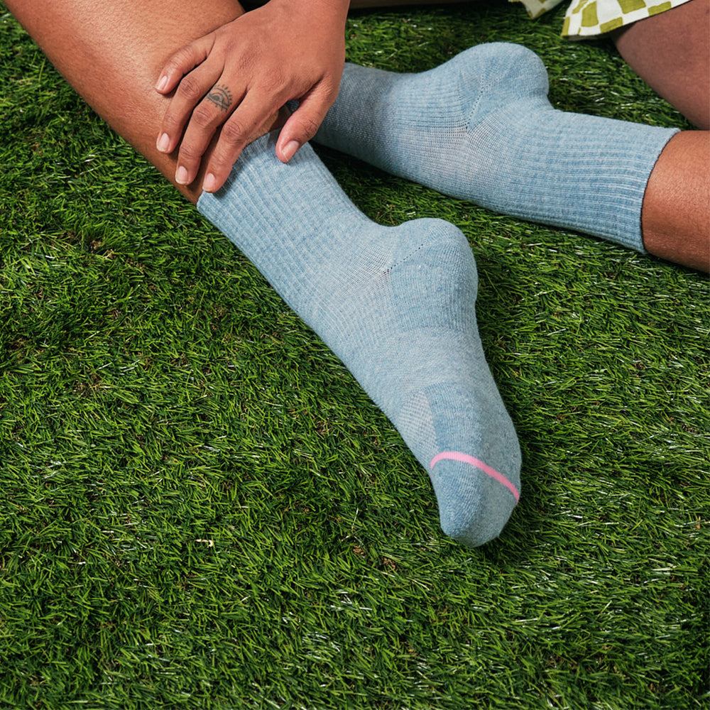 Dr. Motion Discount | Ribbed - Mid-Crew Compression Socks For Women