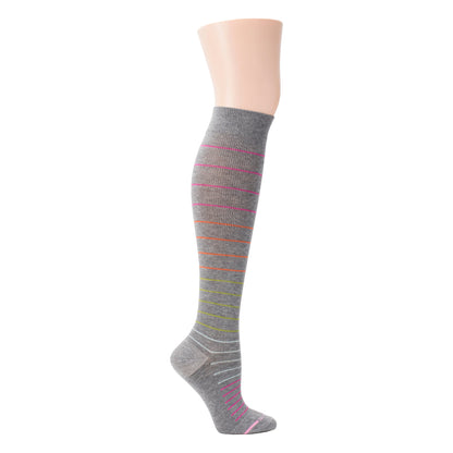 Dr. Motion Special Offer | Multi-Color Pinstripe - Knee-High Compression Socks For Women