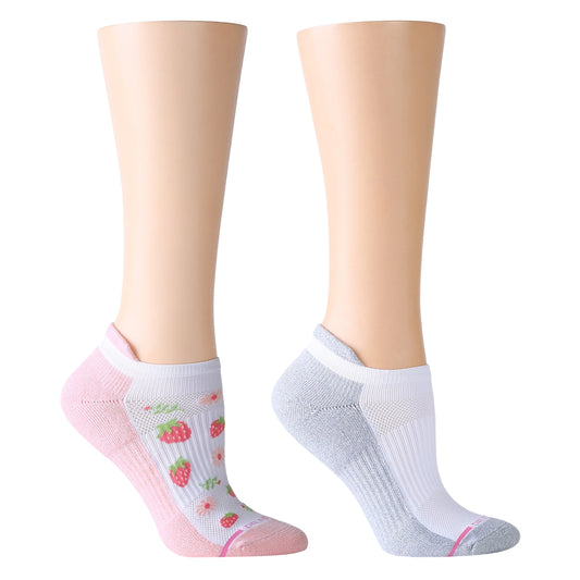 Dr. Motion Customer Favorite | Strawberry Garden - Ankle Compression Socks For Women