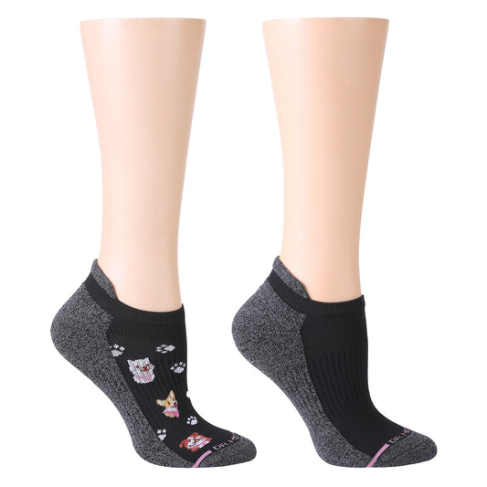 Dr. Motion Customer Favorite | Dogs & Paws - Ankle Compression Socks For Women