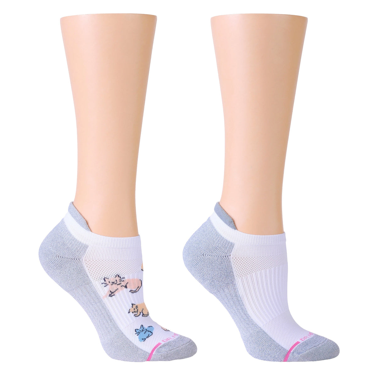 Dr. Motion Great Value | Cats All Over - Ankle Compression Socks For Women