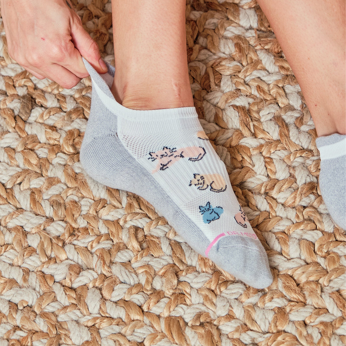 Dr. Motion Great Value | Cats All Over - Ankle Compression Socks For Women