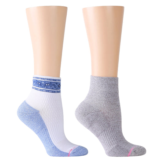 Dr. Motion Value | Bandana Stripe - Quarter Compression Socks For Women