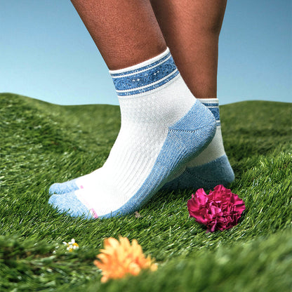 Dr. Motion Value | Bandana Stripe - Quarter Compression Socks For Women