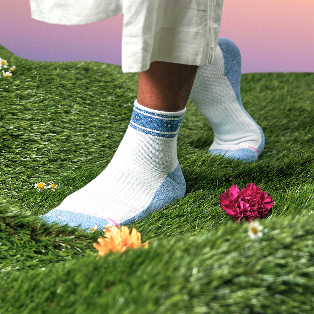 Dr. Motion Value | Bandana Stripe - Quarter Compression Socks For Women