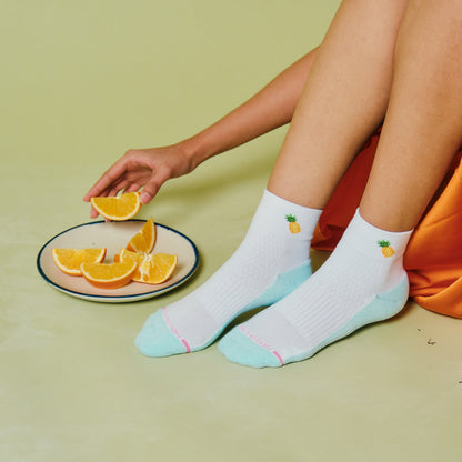 Dr. Motion Quality | Pineapple - Quarter Compression Socks For Women