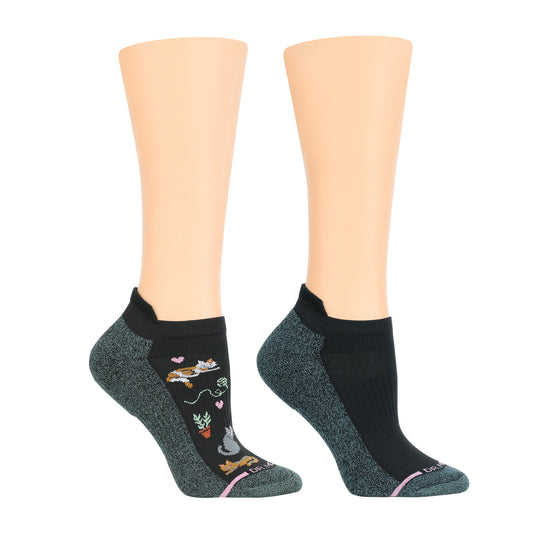 Dr. Motion Latest | Stay Home Cats - Ankle Compression Socks For Women