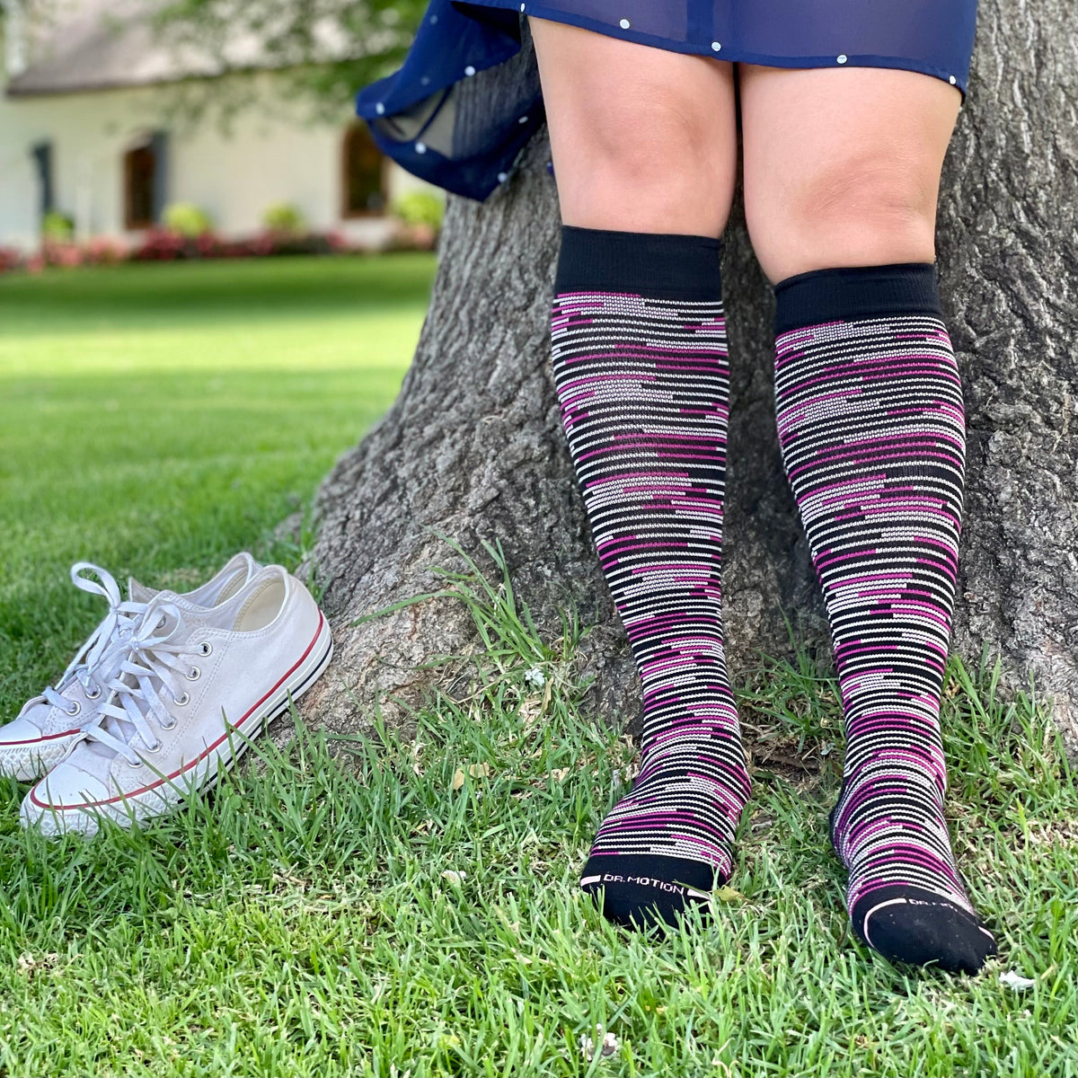 Dr. Motion Recommended | Open Free-Feed - Knee-High Compression Socks For Women