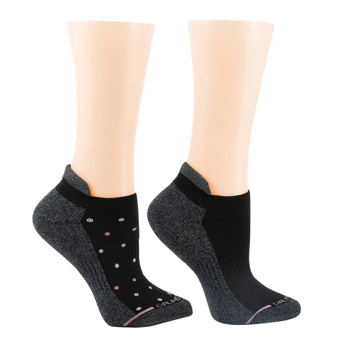 Dr. Motion Premium | Tri Color Dots - Ankle Compression Socks For Women
