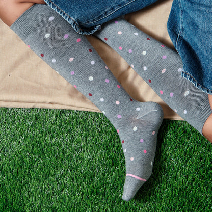 Dr. Motion Hot Sale | Dancing Dots - Knee-High Moderate Compression Socks For Women