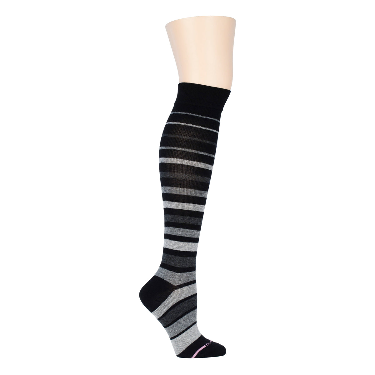 Dr. Motion Discount | Graduated Stripe - Knee-High Moderate Compression Socks For Women