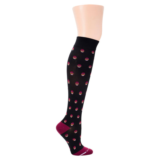 Dr. Motion Everyday | Striped Dots - Athleisure Compression Socks For Men & Women