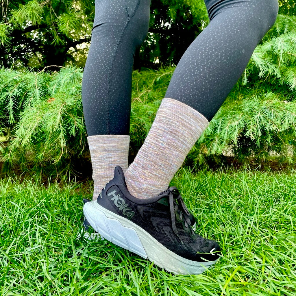 Dr. Motion Deals | Spacedye - Compression Outdoor Medium Weight Crew For Women