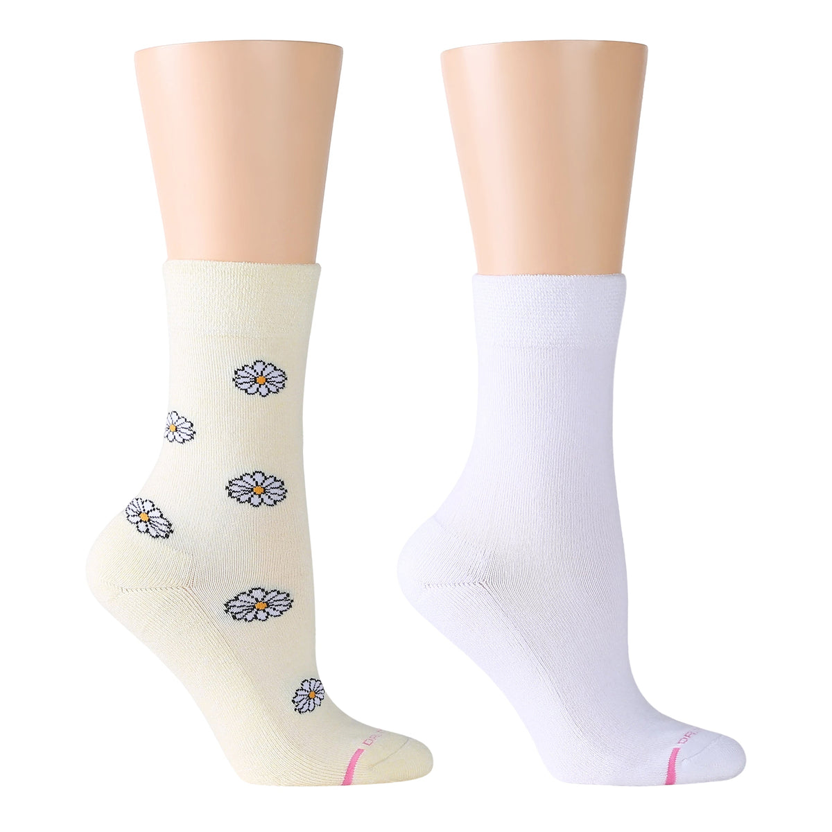 Dr. Motion Exclusive | Simple Daisy - Diabetic Half Cushion Socks For Women