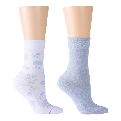 Dr. Motion Latest | French Floral - Diabetic Half Cushion Socks For Women