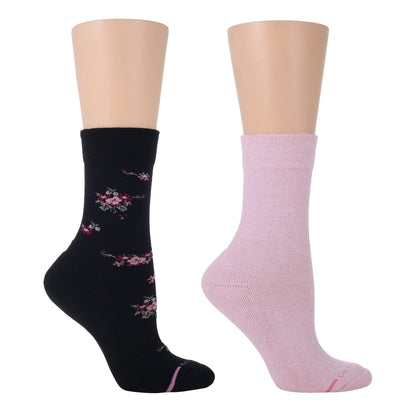 Dr. Motion Sale | Bouquet Floral - Diabetic Half-Cushion Socks For Women