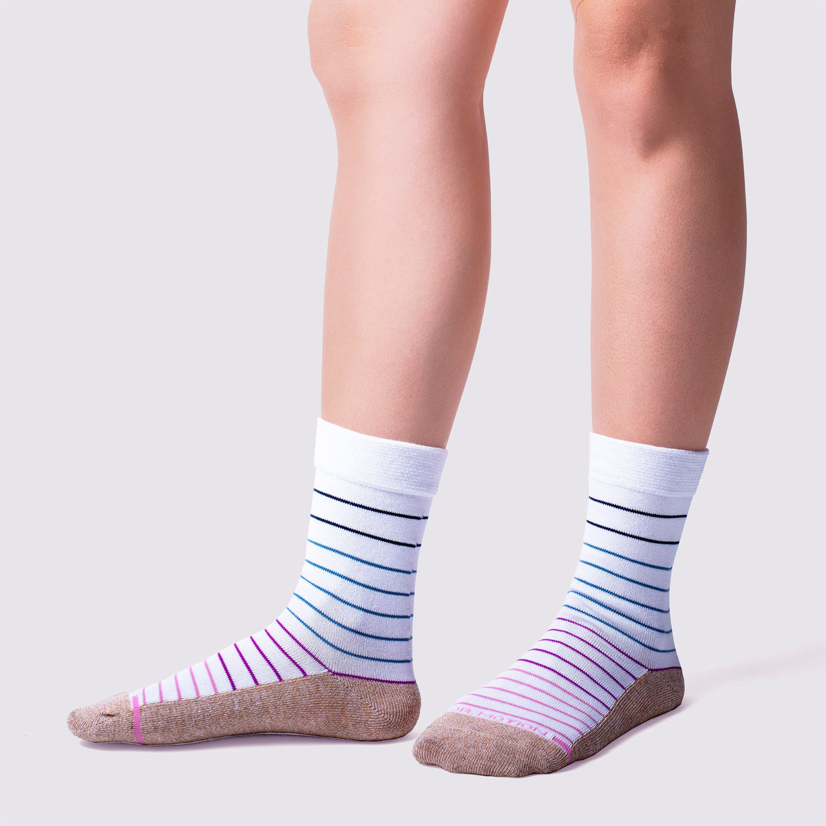 Dr. Motion Essential | Pin Stripe - Diabetic Socks For Women