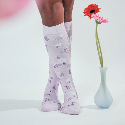 Dr. Motion Best Price | French Roses - Knee-High Compression Socks For Women