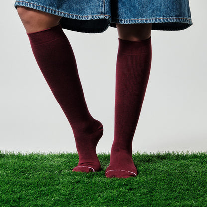 Dr. Motion Great Value | Basic Solid Bamboo - Knee-High Compression Socks For Women